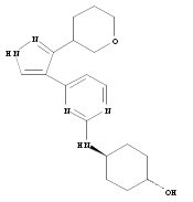 Cyclohexanol, 4-[[4-[3-(tetrahydro-2H-pyran-3-yl)-1H-pyrazol-4-yl]-2-pyrimidinyl]amino]-, trans-